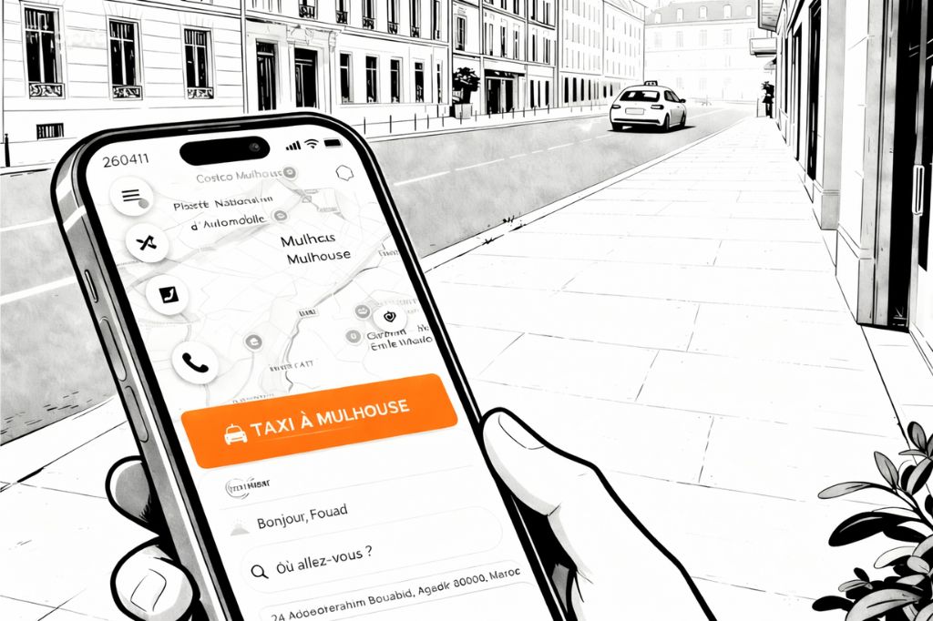 Commander un taxi à Mulhouse via l'application