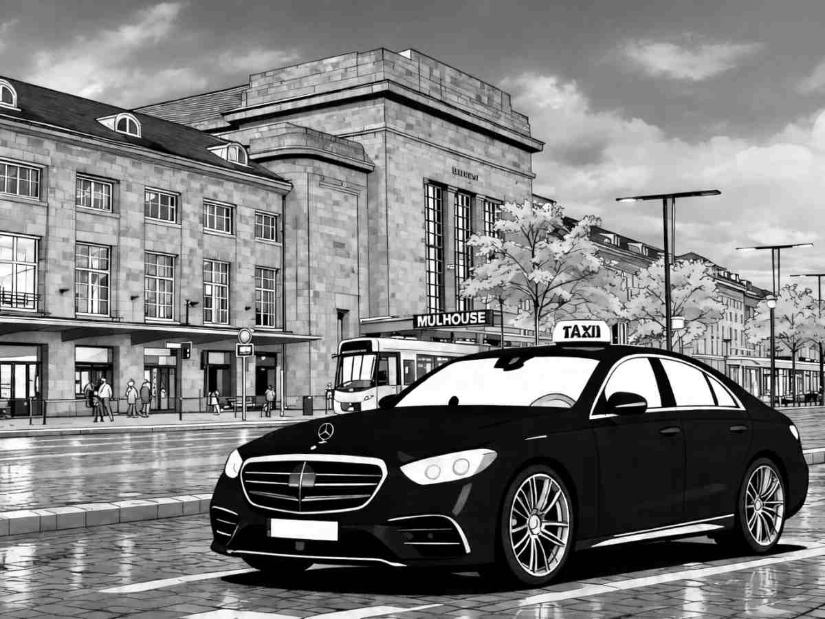 Taxi à la gare de Mulhouse